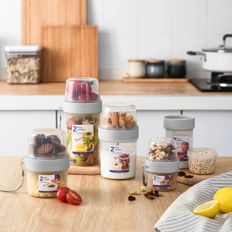 Meal Prep Yogurt Containers - Café da manhã aveia cereal porca