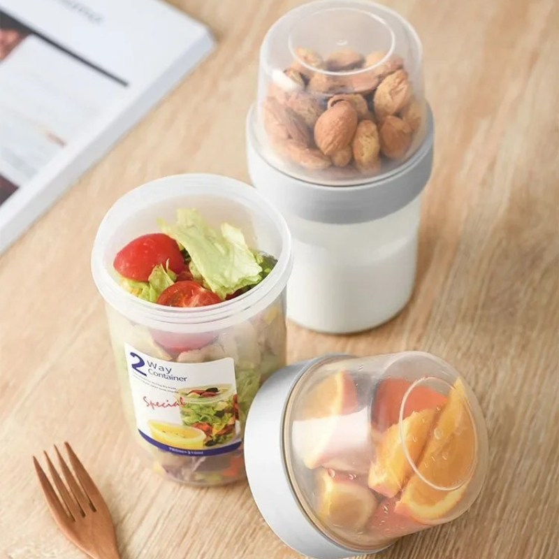 Meal Prep Yogurt Containers - Café da manhã aveia cereal porca