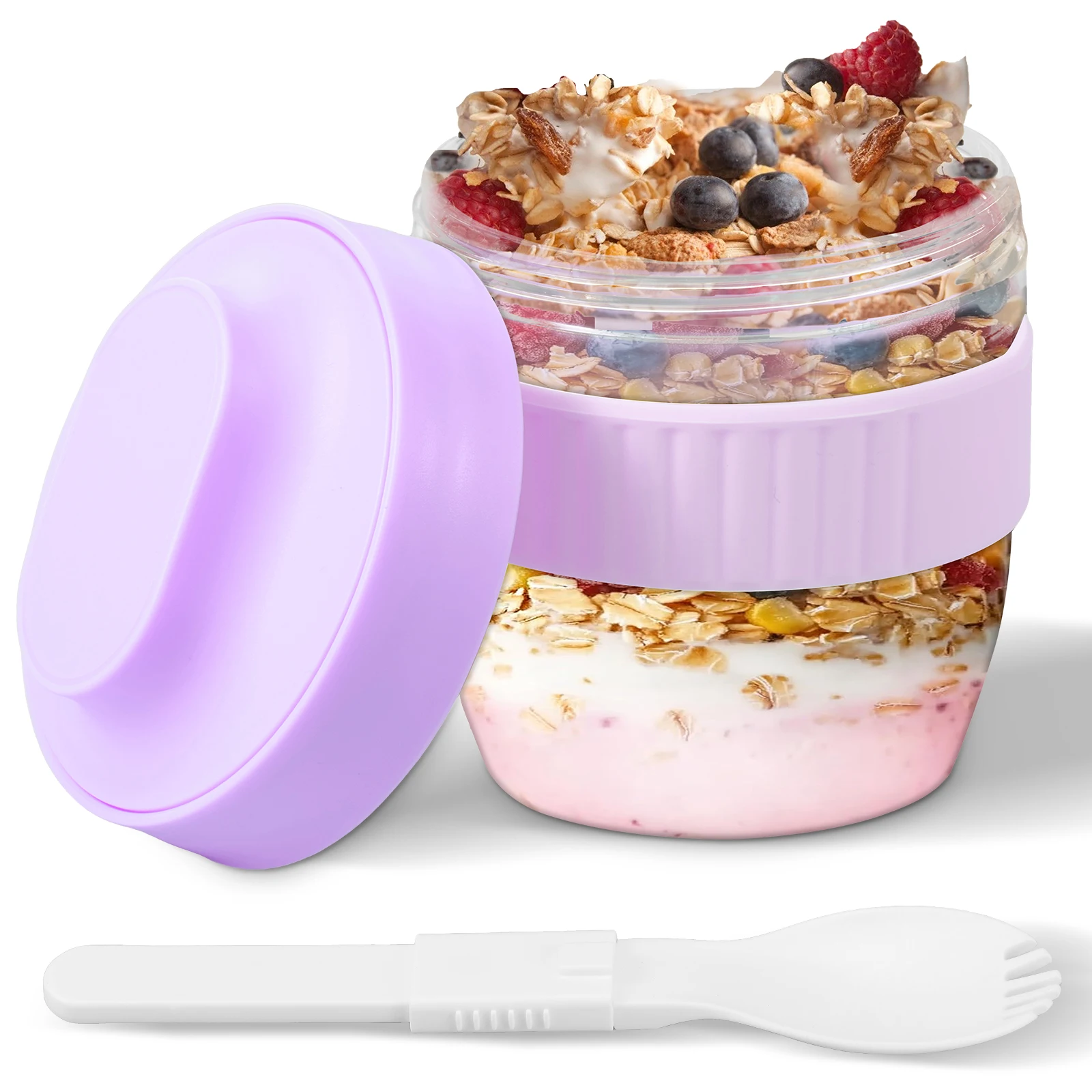 Meal Prep Yogurt Containers - Recipiente para Overnight Oats de Camada