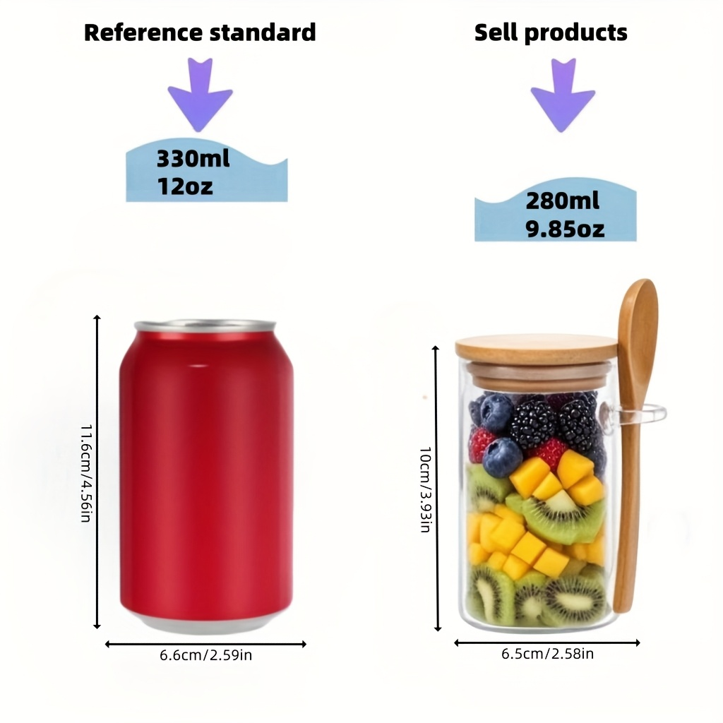 Conjunto de 4/8/12 Copos de Av - Meal Prep Yogurt Containers avaliação e preço