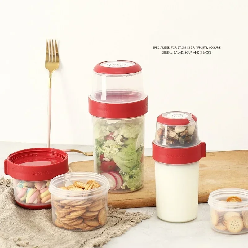 Dupla camada selada compartime - Meal Prep Yogurt Containers avaliação e preço