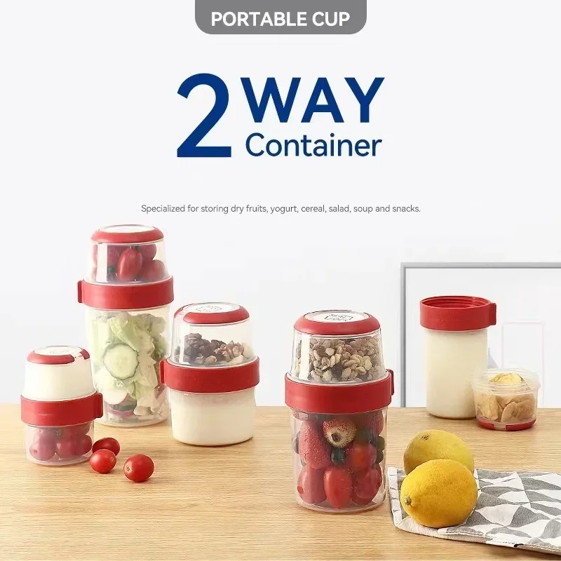 Dupla camada selada compartime - Meal Prep Yogurt Containers avaliação e preço