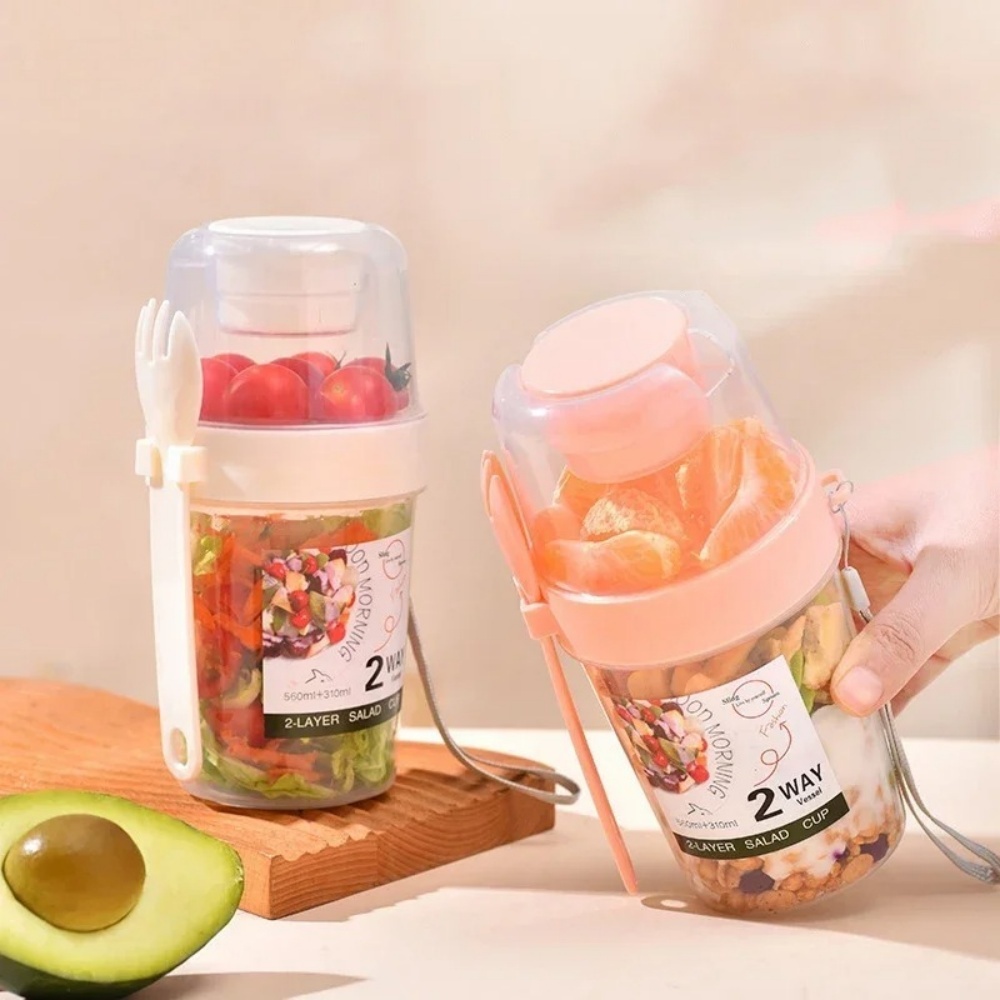 Copo de salada portátil copo d - Meal Prep Yogurt Containers avaliação e preço