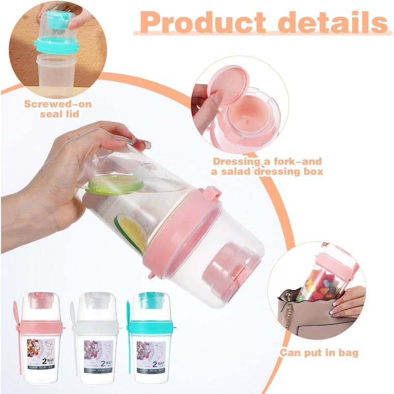Copo Portátil para Salada, Cop - Meal Prep Yogurt Containers avaliação e preço
