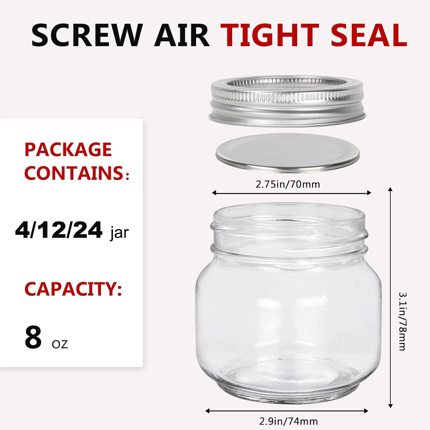 Mason Jars com bandas de tampa - Overnight Oat Jar avaliação e preço