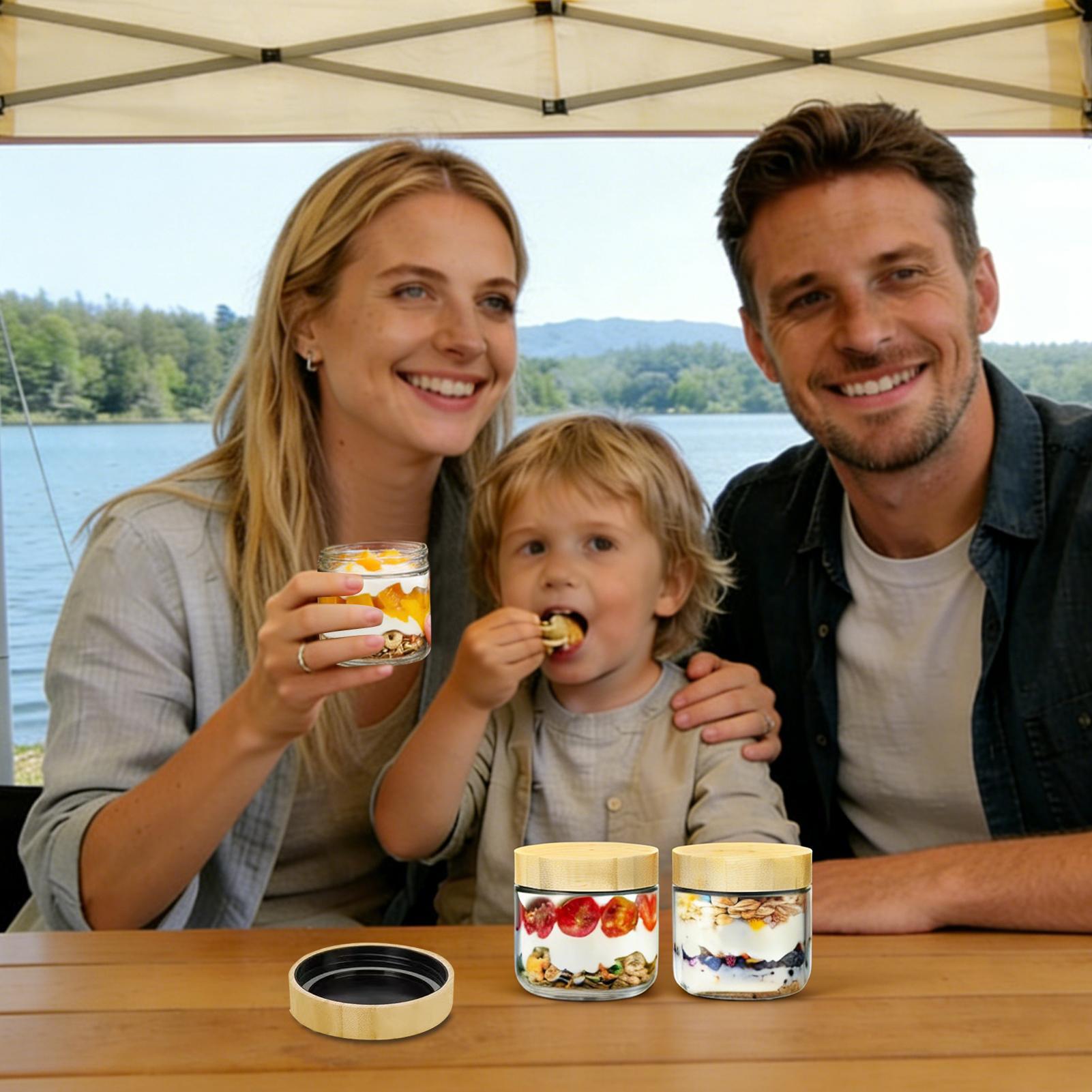 Potes de Vidro de Boca Larga p - Meal Prep Yogurt Containers avaliação e preço