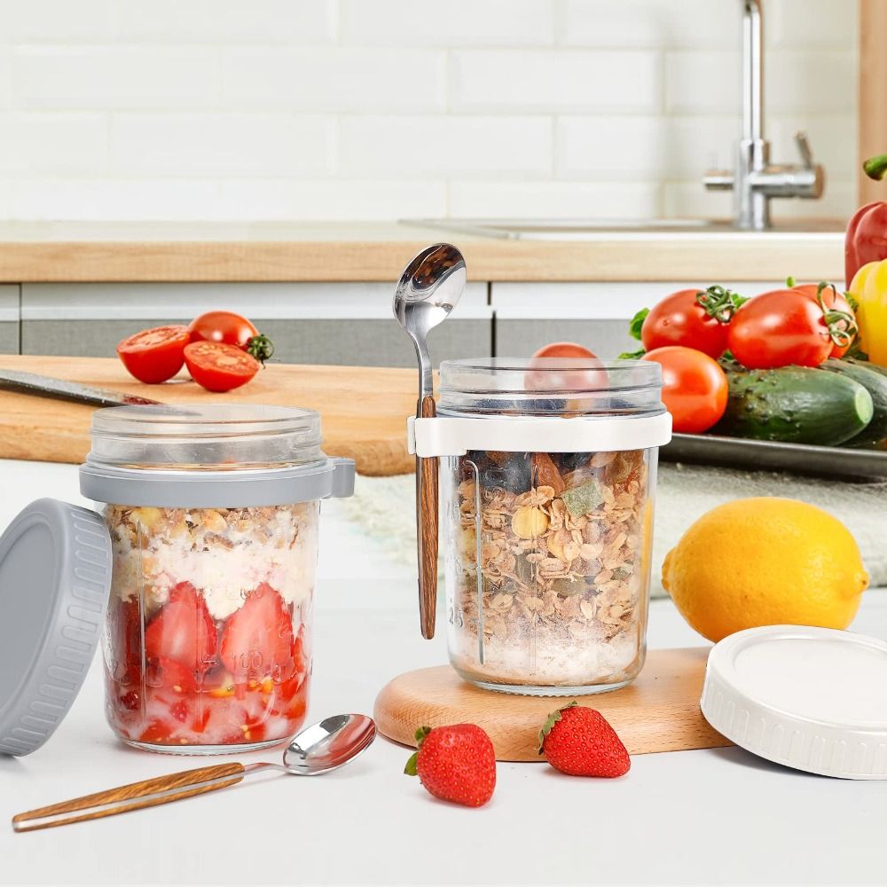 Frasco de iogurte 350ml, frasc - Overnight Oat Jar avaliação e preço