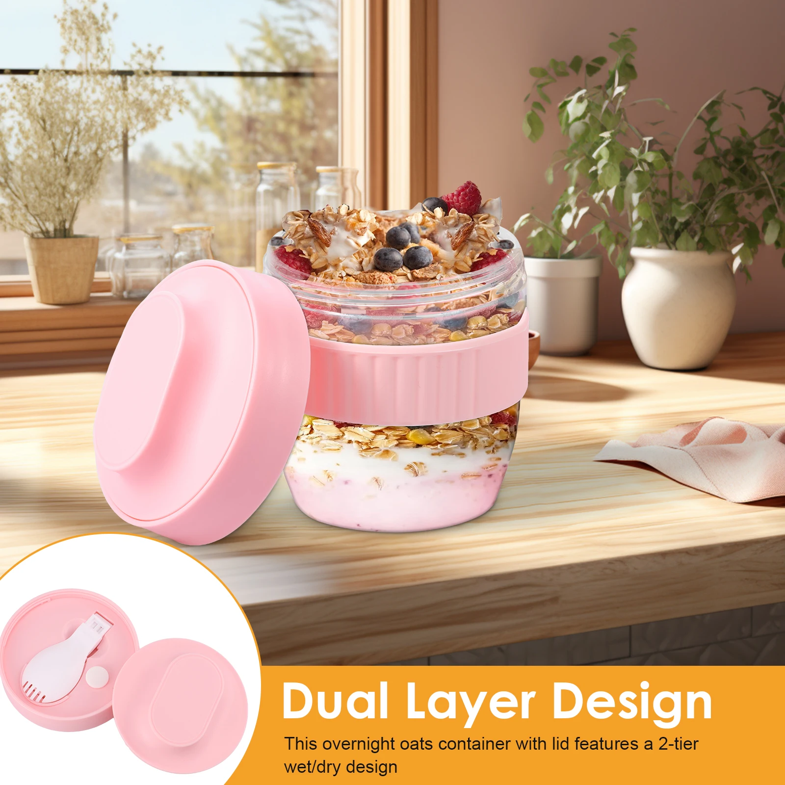 Recipiente para Overnight Oats - Meal Prep Yogurt Containers avaliação e preço