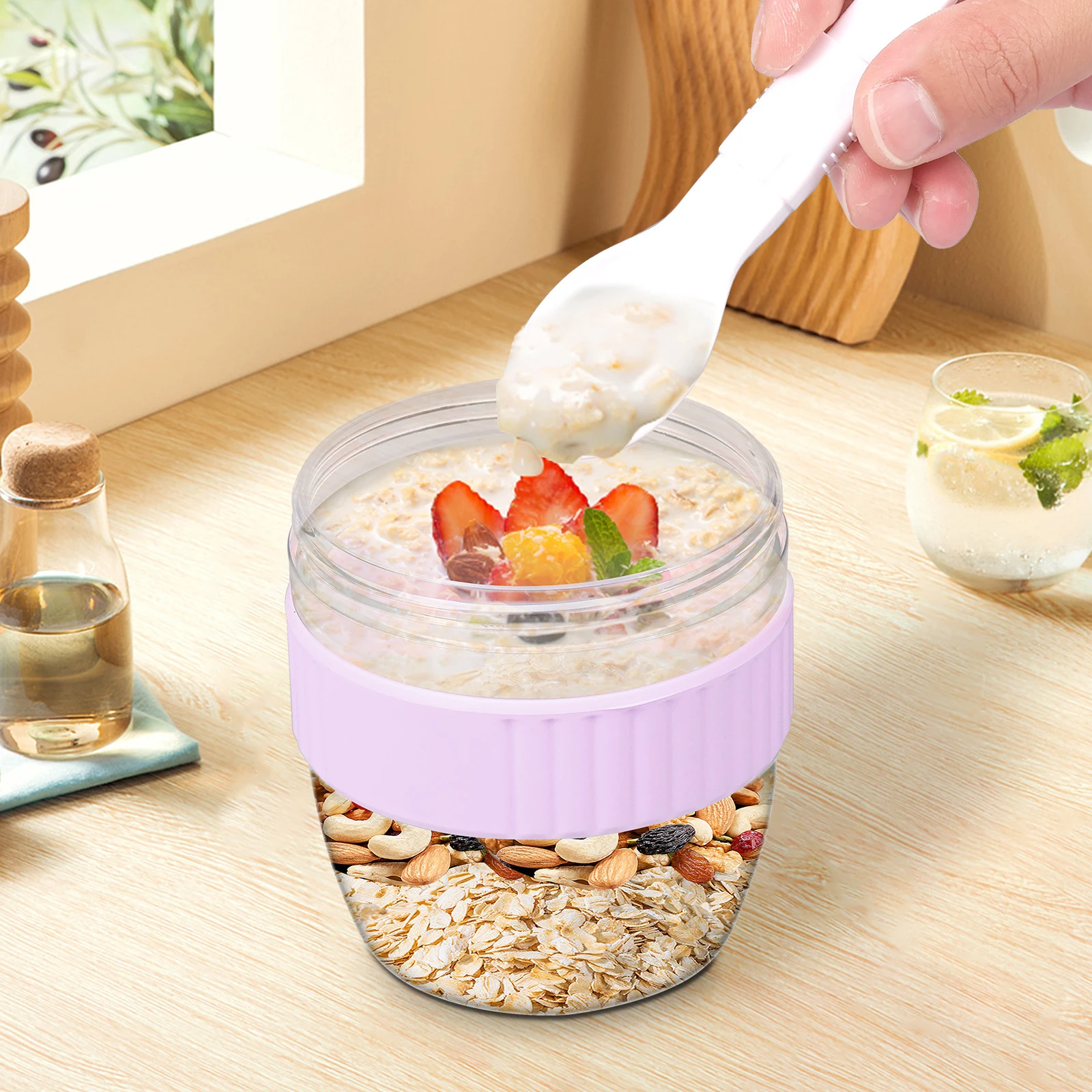 Recipiente para Overnight Oats - Meal Prep Yogurt Containers avaliação e preço