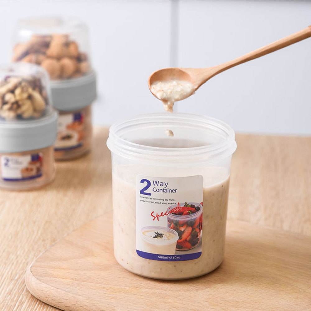 Recipiente Portátil de Dupla C - Meal Prep Yogurt Containers avaliação e preço